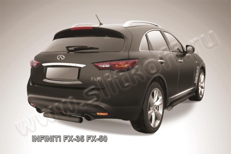 Slitkoff IN.FX010B защита заднего бампера d76 черная Infiniti FX-35; FX-50