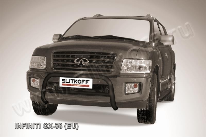 Slitkoff IN.QX002B кенгурятник d76 низкий черный Infiniti QX-56