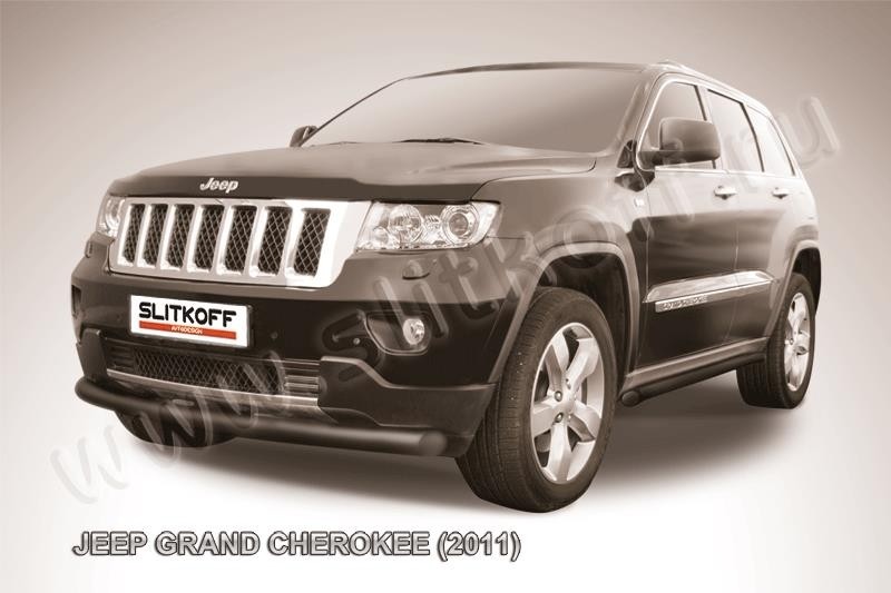 Slitkoff JGCH002B защита переднего бампера d76 радиусная черная Jeep Grand Cherokee (2011)