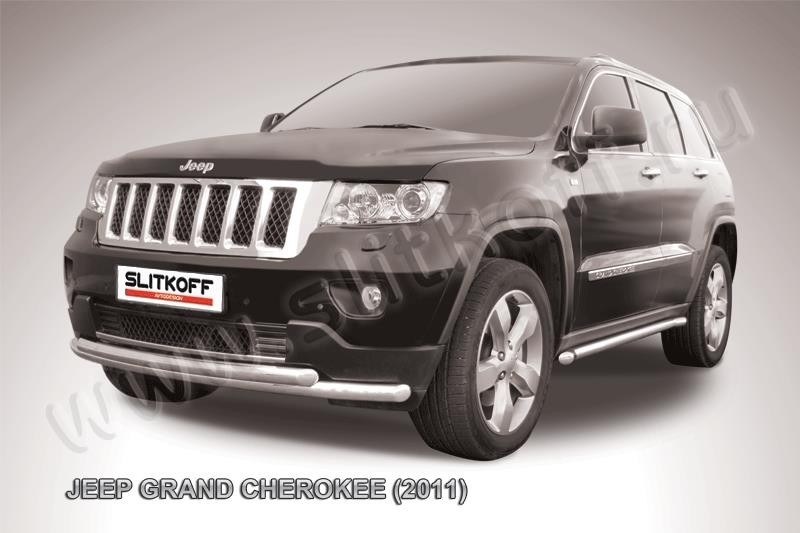 Slitkoff JGCH003 защита переднего бампера d57+ d57 двойная радиусная Jeep Grand Cherokee (2011)