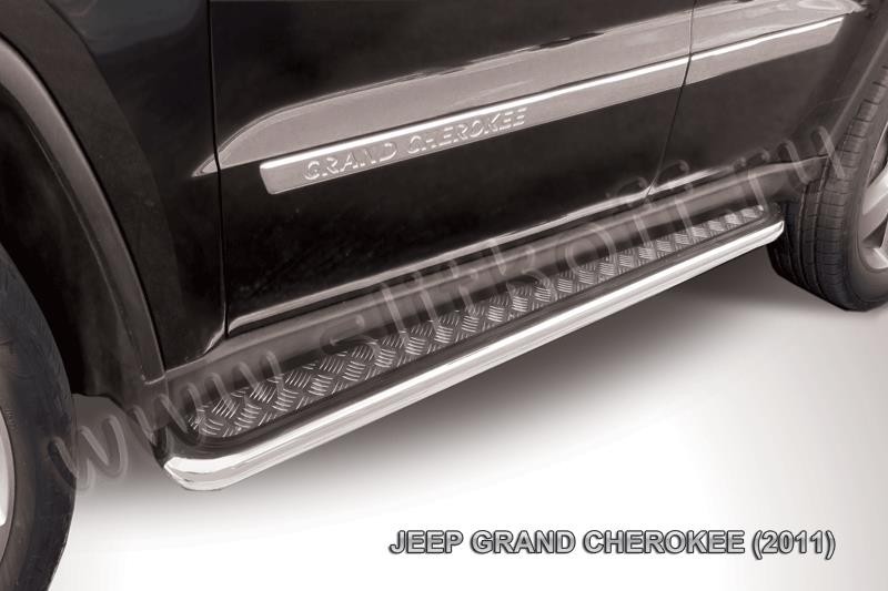 Slitkoff JGCH007 защита порогов d57 с листом усиленная Jeep Grand Cherokee (2011)