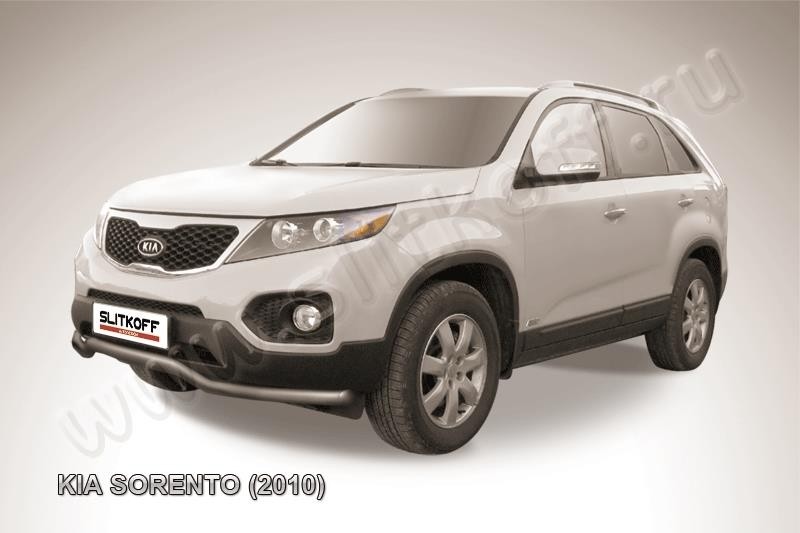 Slitkoff KS10-002B защита переднего бампера d57 "волна" черная KIA Sorento (2010)