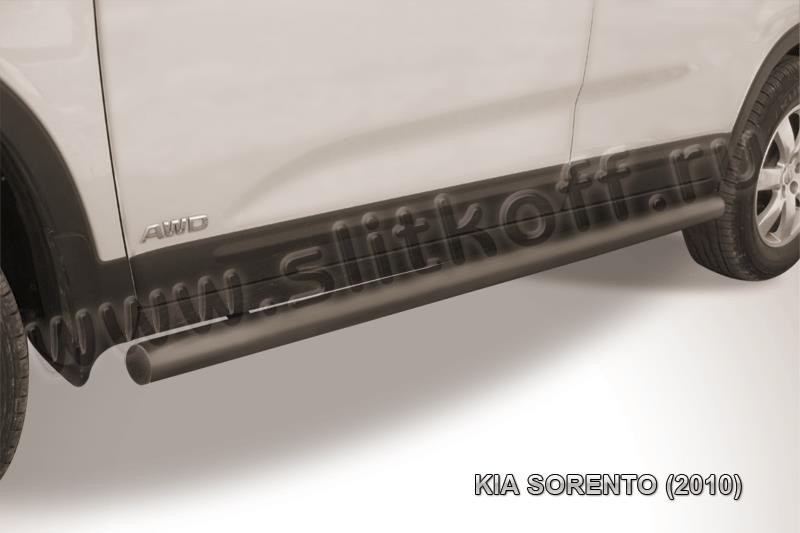 Slitkoff KS10-005B защита порогов d57 труба черная KIA Sorento (2010)
