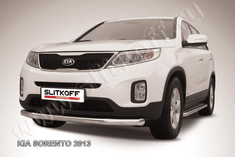 Slitkoff KS13-002 защита переднего бампера d76 KIA Sorento (2013)