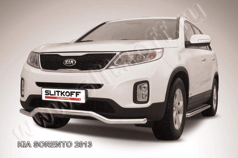 Slitkoff KS13-005 защита переднего бампера d57 "волна" KIA Sorento (2013)