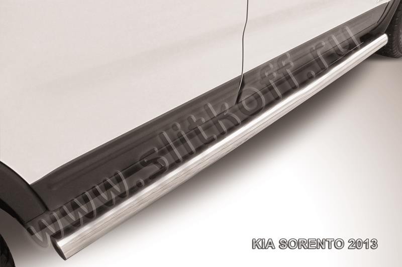 Slitkoff KS13-007 защита порогов d76 труба KIA Sorento (2013)
