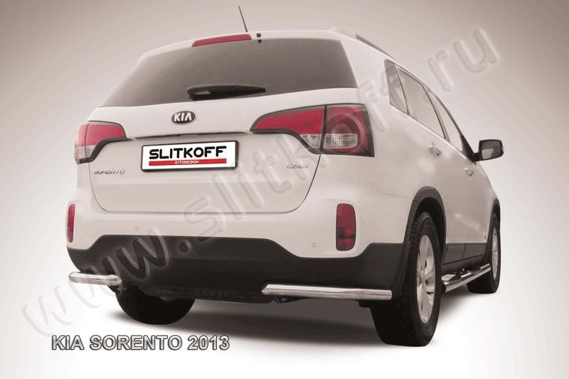 Slitkoff KS13-014 защита заднего бампера уголки d57 KIA Sorento (2013)