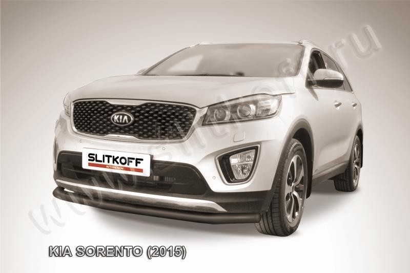 Slitkoff KS15-003B защита переднего бампера d57 черная KIA Sorento (2015)