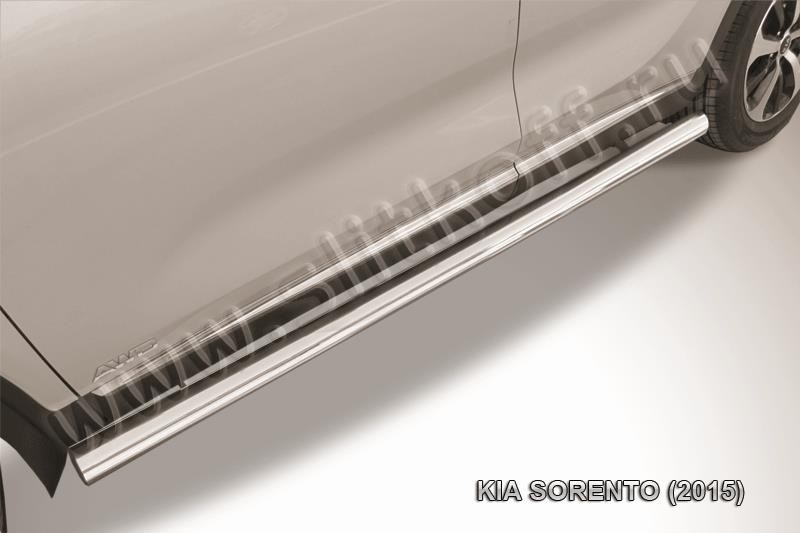 Slitkoff KS15-005 защита порогов d76 труба KIA Sorento (2015)