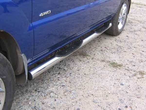 Slitkoff KSN005 защита порогов d76 с проступями KIA Sportage New (2008-2010)