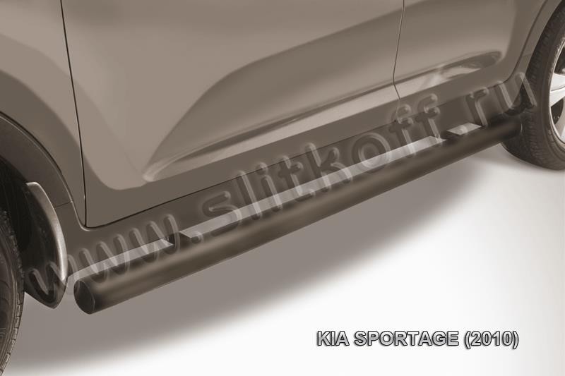 Slitkoff KSP010-009B защита порогов d76 труба черная KIA Sportage (2010)