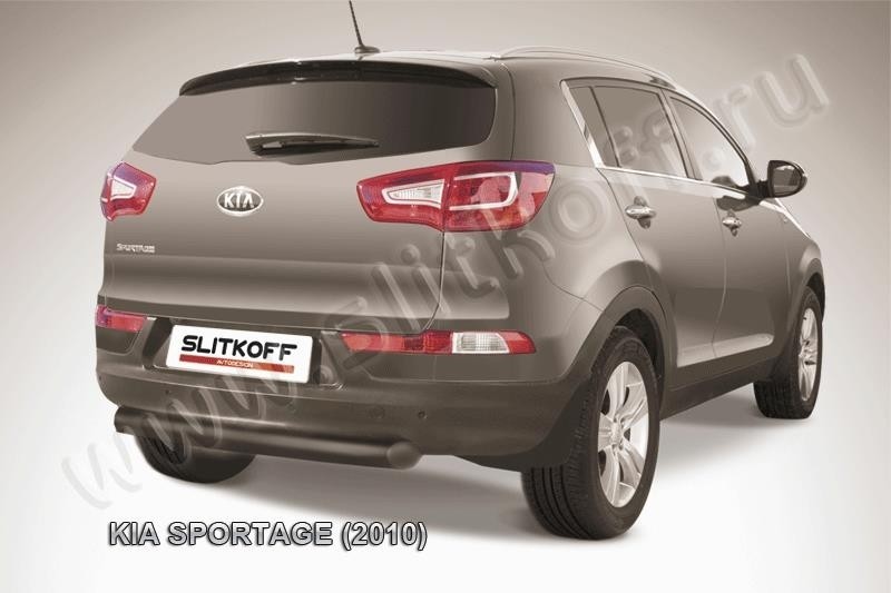 Slitkoff KSP010-011B защита заднего бампера d76 черная KIA Sportage (2010)