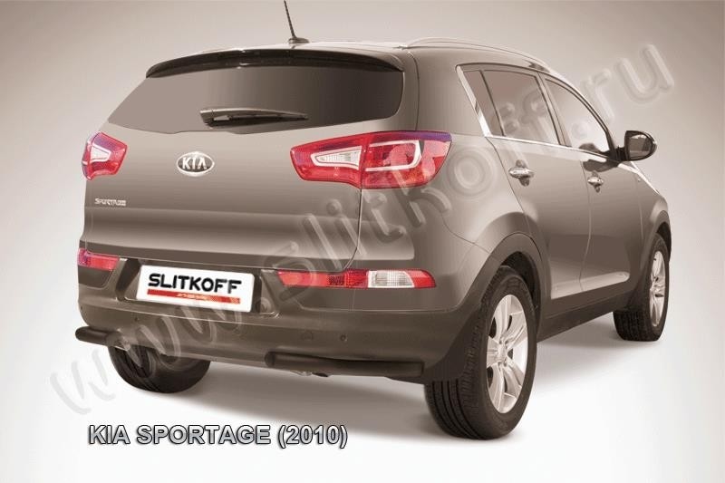 Slitkoff KSP010-013B защита заднего бампера уголки d57 черные KIA Sportage (2010)