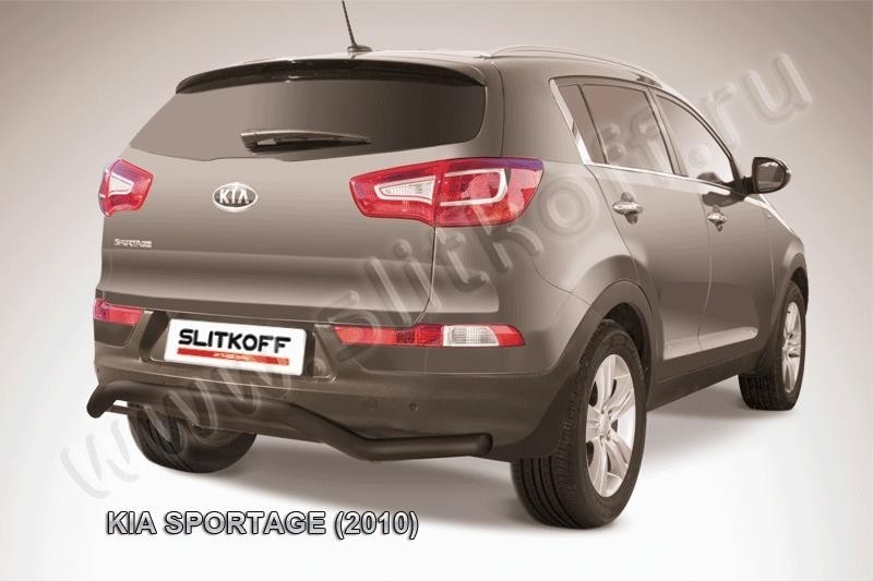 Slitkoff KSP010-014B защита заднего бампера d57 "волна" черная KIA Sportage (2010)