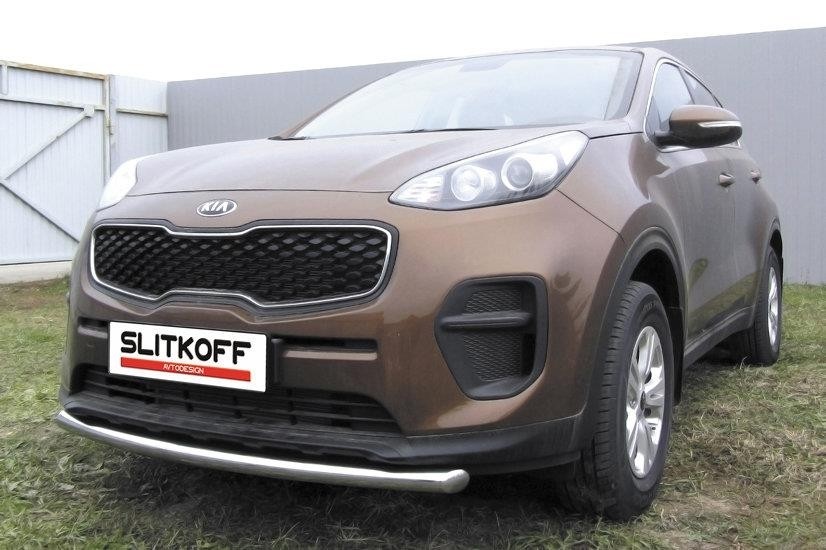 Slitkoff KSP16-001 защита переднего бампера d57 KIA Sportage (2016)