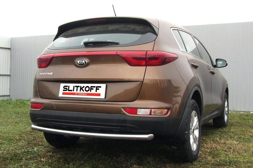Slitkoff KSP16-007 защита заднего бампера d57 KIA Sportage (2016)