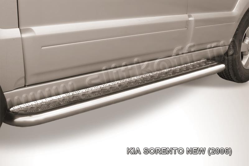 Slitkoff KSR009 защита порогов d57 с листом KIA Sorento New (2006)