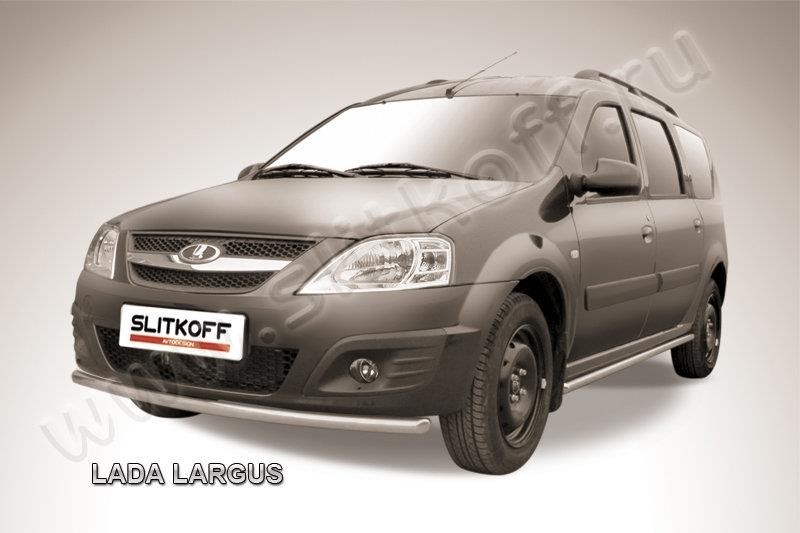 Slitkoff LadLar001 защита переднего бампера d42 Lada Largus