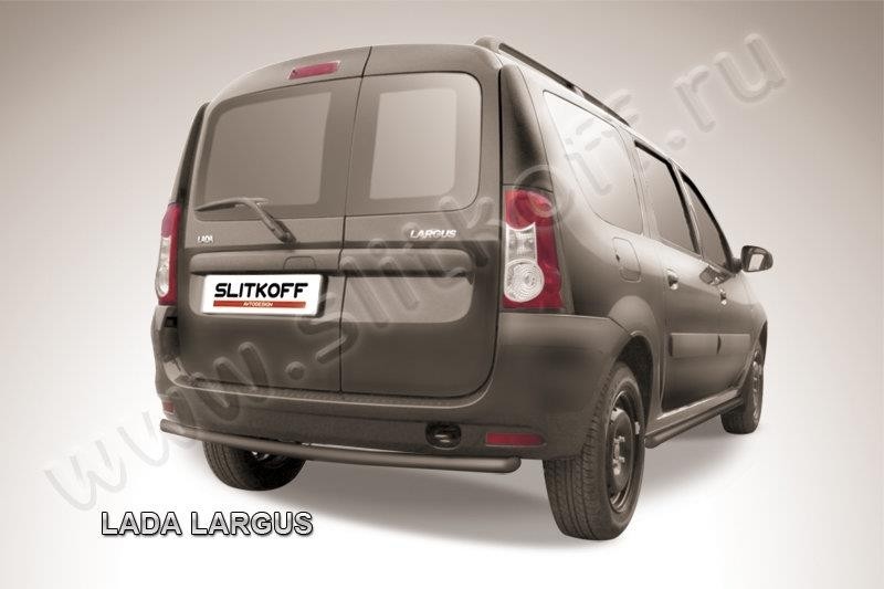 Slitkoff LadLar003B защита заднего бампера d42 черная Lada Largus