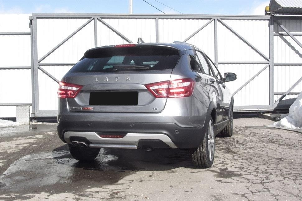 Slitkoff LadVSWCR07 защита заднего бампера d42 короткая Lada Vesta SW Cross
