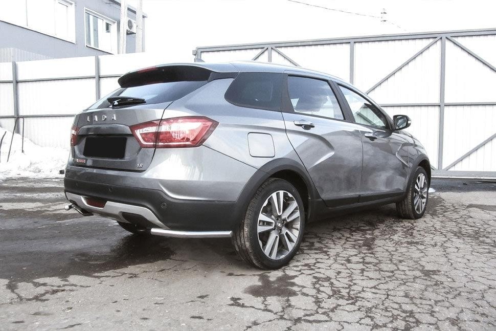 Slitkoff LadVSWCR08 защита заднего бампера уголки d42 Lada Vesta SW Cross