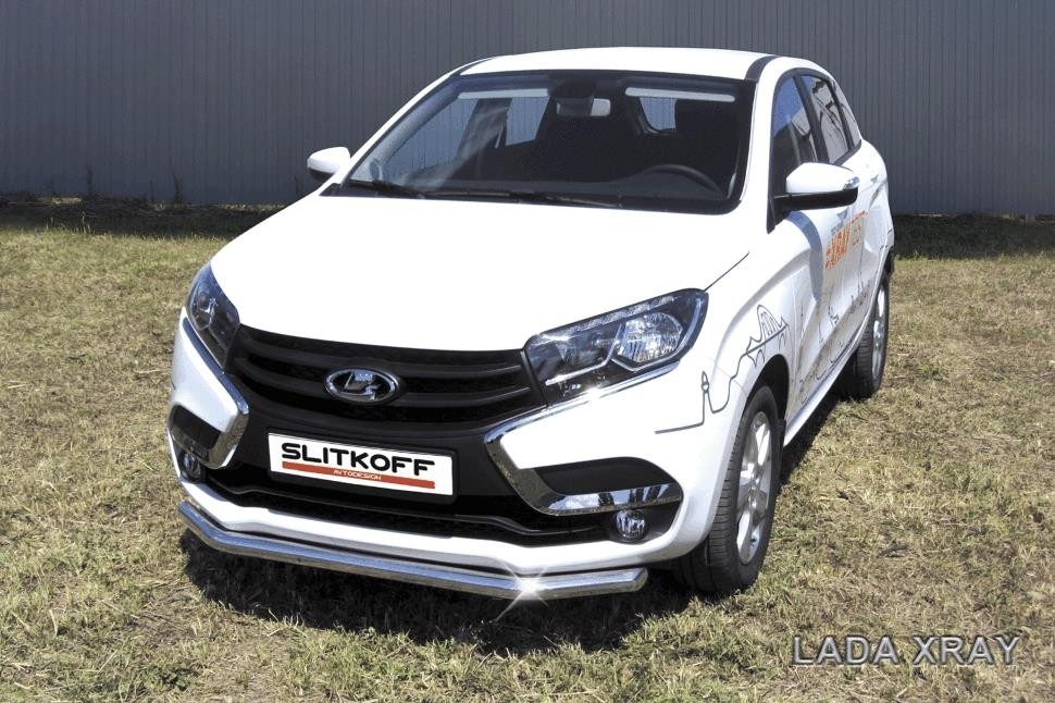Slitkoff LadXR004 защита переднего бампера d57 Lada XRay