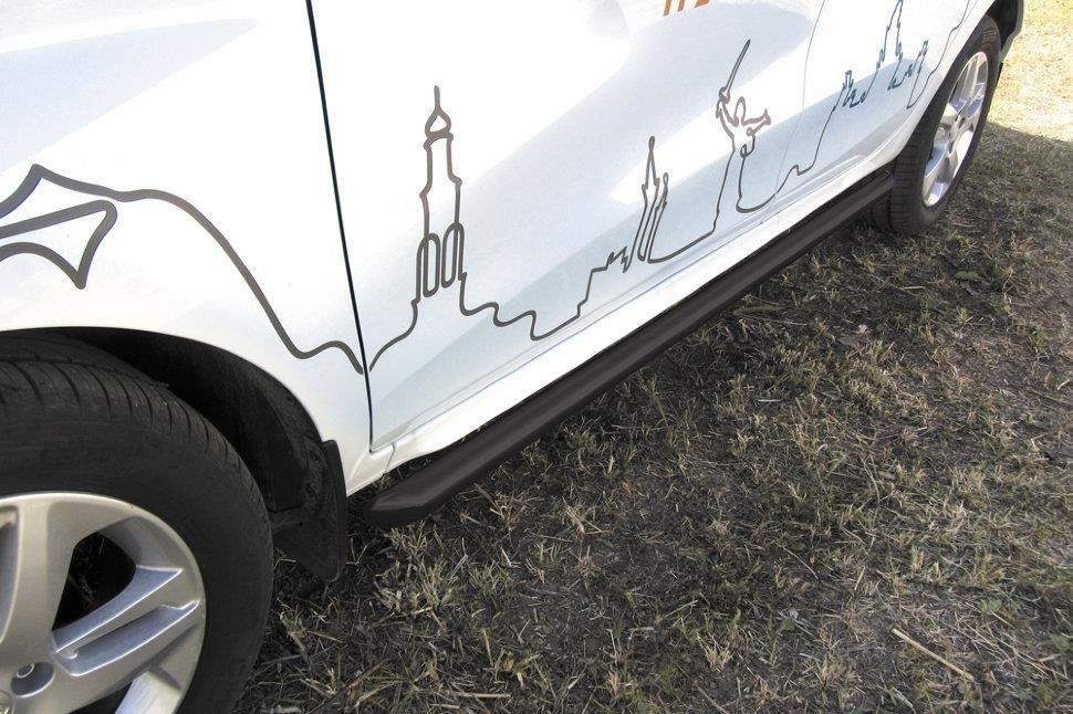 Slitkoff LadXR008B защита порогов d57 труба черная Lada XRay