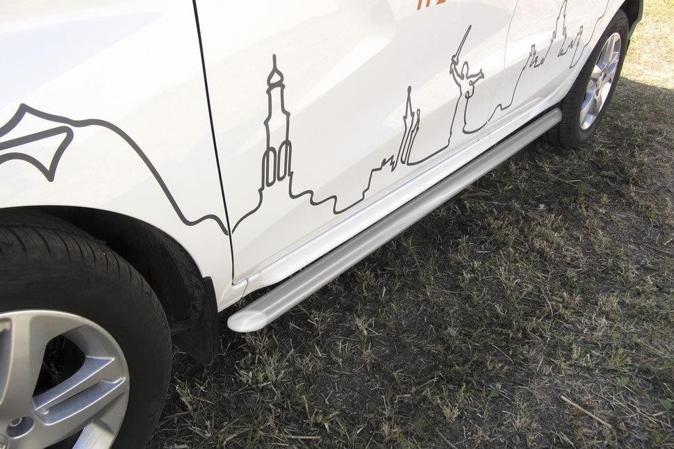 Slitkoff LadXR008S защита порогов d57 труба серебристая Lada XRay