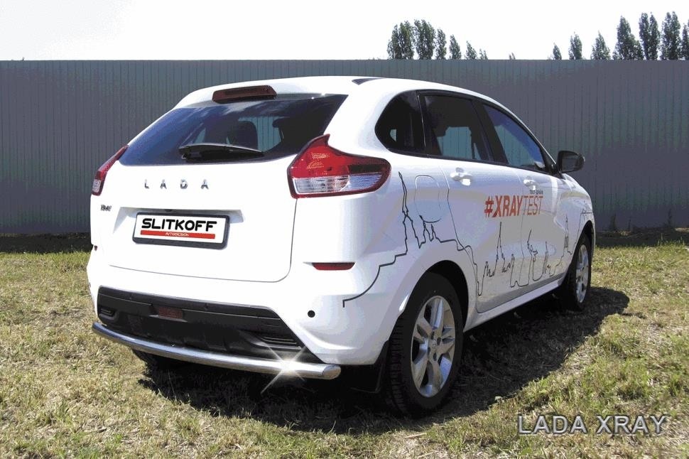 Slitkoff LadXR012 защита заднего бампера d57 Lada XRay