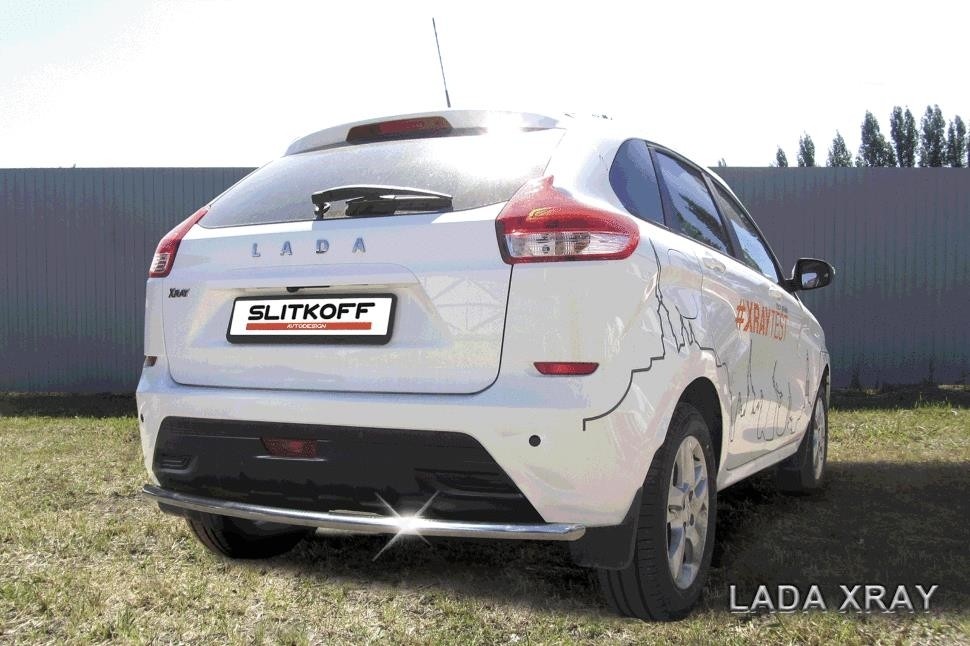Slitkoff LadXR014 защита заднего бампера d42 Lada XRay