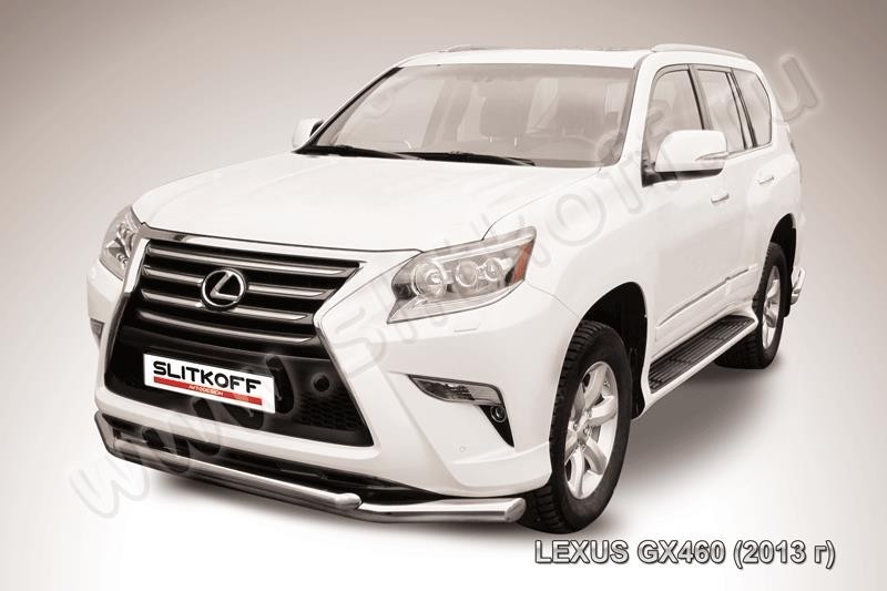 Slitkoff LGX13-002 защита переднего бампера d76+ d57 двойная Lexus GX460 (2013)