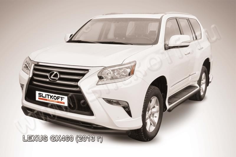 Slitkoff LGX13-006B защита переднего бампера d57 черная Lexus GX460 (2013)