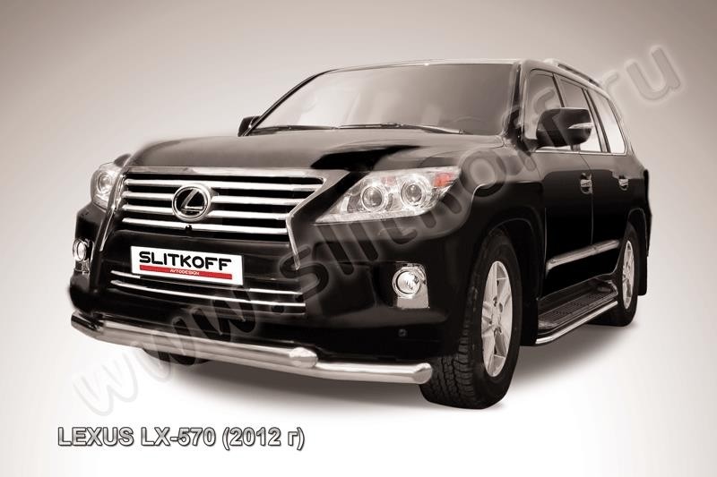 Slitkoff LLX570-12-004 защита переднего бампера d76+ d76 двойная Lexus LX-570