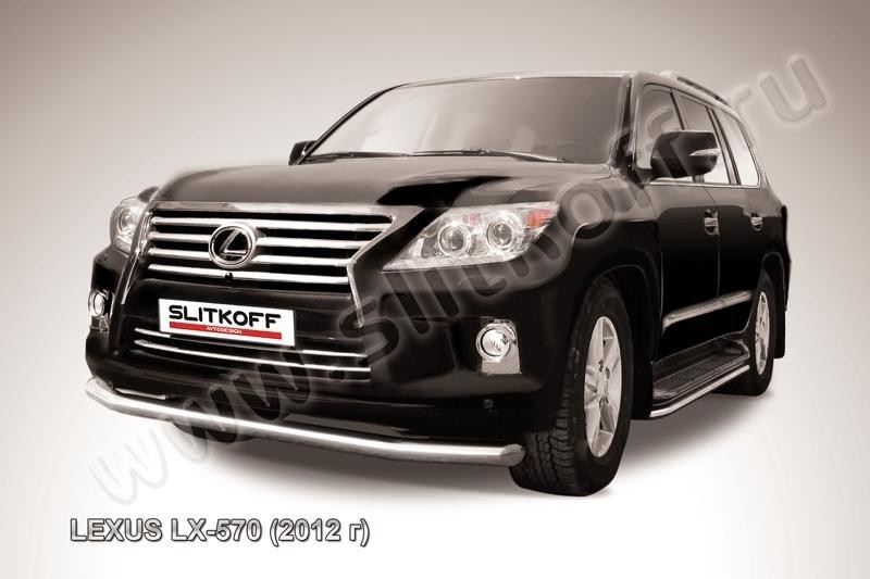 Slitkoff LLX570-12-005 защита переднего бампера d76 Lexus LX-570