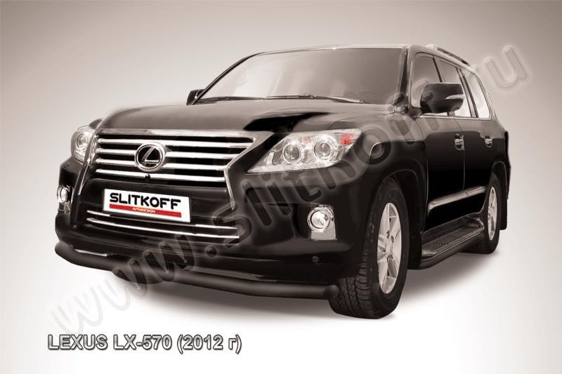 Slitkoff LLX570-12-005B защита переднего бампера d76 черная Lexus LX-570