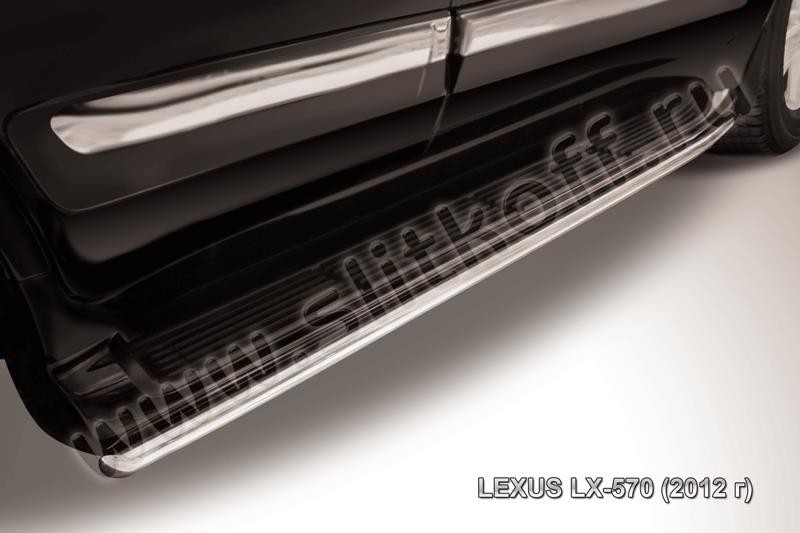Slitkoff LLX570-12-008 защита штатного порога d42 Lexus LX-570