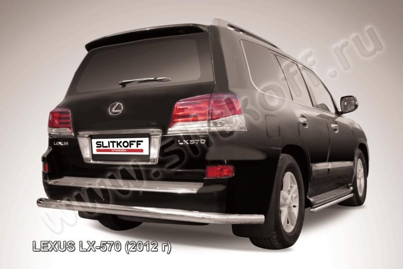 Slitkoff LLX570-12-012 защита заднего бампера d76 Lexus LX-570