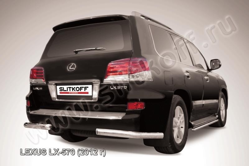 Slitkoff LLX570-12-014 защита заднего бампера уголки d76 Lexus LX-570