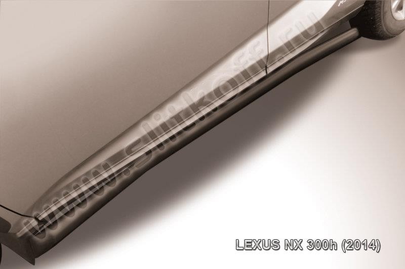 Slitkoff LNX007B защита порогов d57 с гибами черная Lexus NX 300h