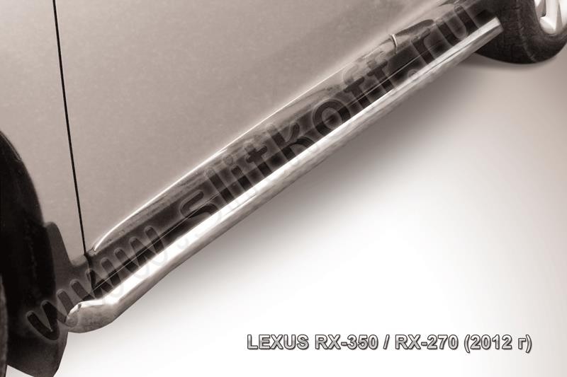 Slitkoff LRX35-12.006 защита порогов d76 труба с гибами Lexus RX350/RX270 (2012)