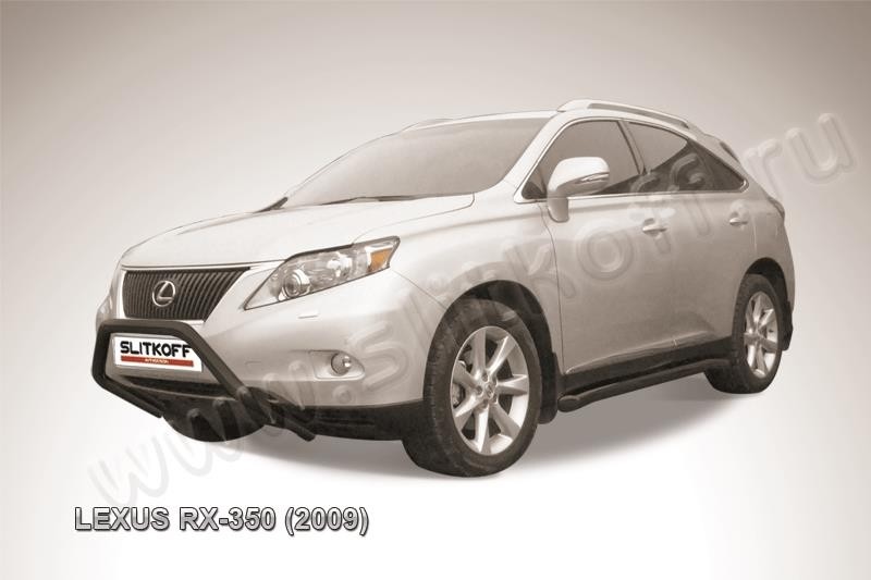 Slitkoff LRX35004B кенгурятник d57 низкий "мини" черный Lexus RX350 (2009)