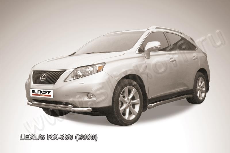 Slitkoff LRX35005 защита переднего бампера d76+ d57 двойная Lexus RX350 (2009)