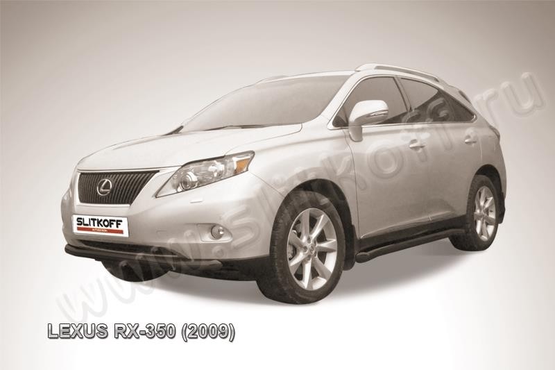 Slitkoff LRX35006B защита переднего бампера d76 черная Lexus RX350 (2009)