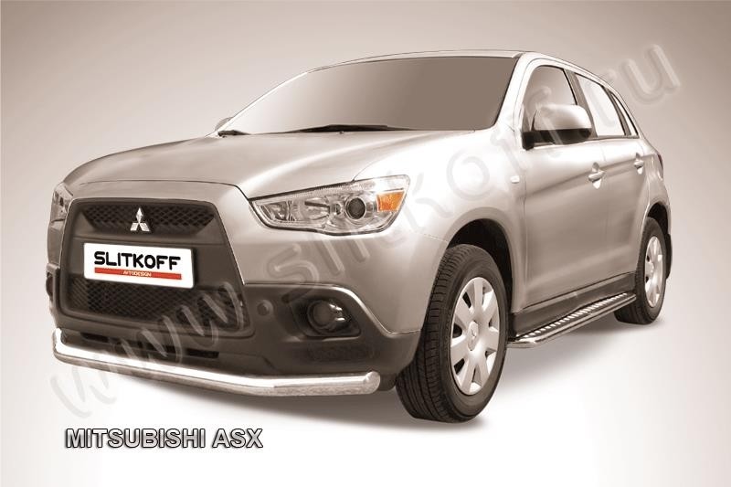 Slitkoff MAS002 защита переднего бампера d76 Mitsubishi ASX
