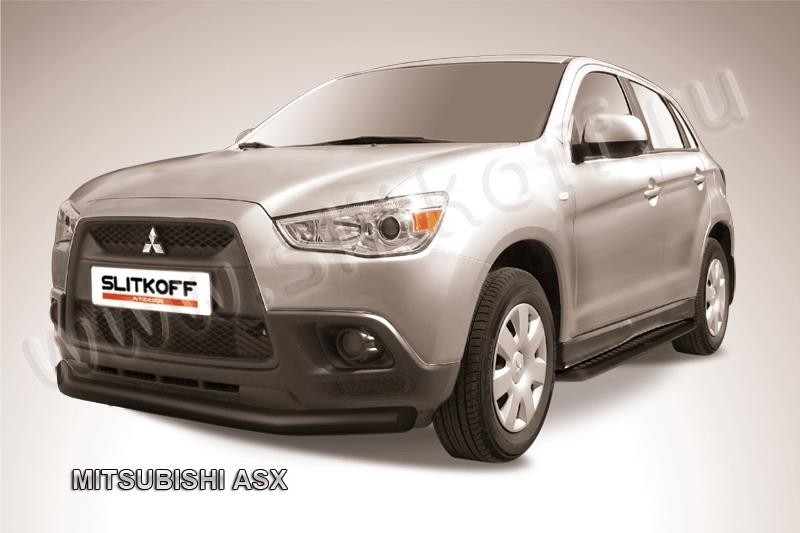 Slitkoff MAS002B защита переднего бампера d76 черная Mitsubishi ASX