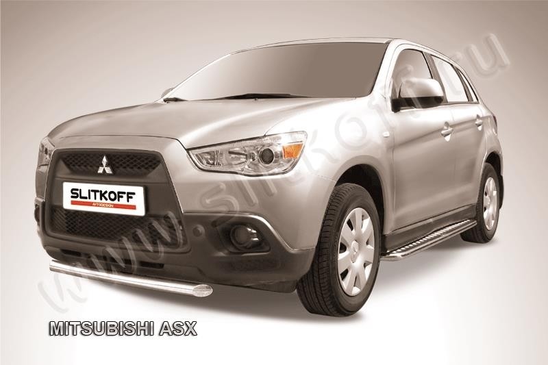 Slitkoff MAS006 защита переднего бампера d57 короткая Mitsubishi ASX
