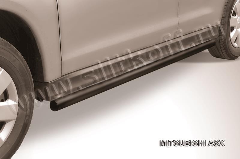 Slitkoff MAS009B защита порогов d57 труба черная Mitsubishi ASX