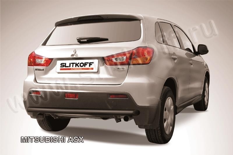 Slitkoff MAS013B защита заднего бампера d57 черная Mitsubishi ASX