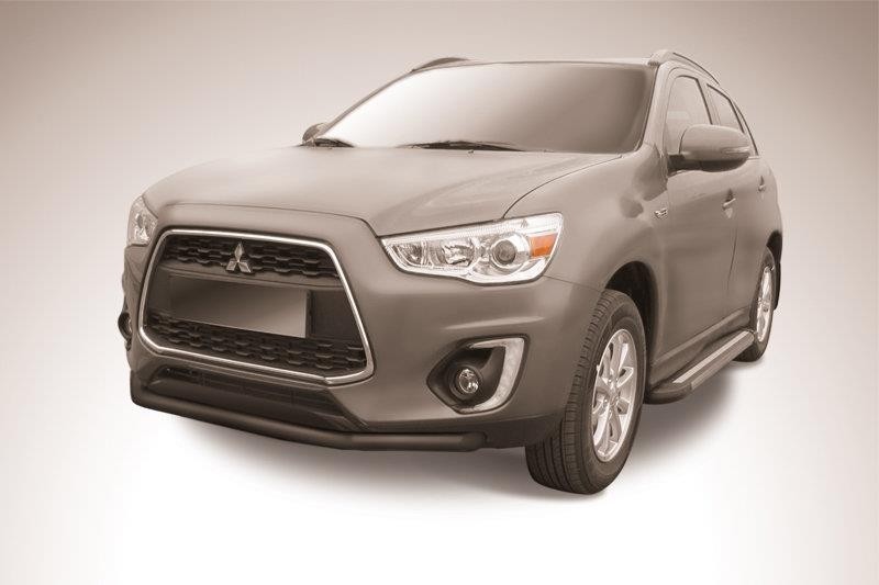 Slitkoff MAS14-005B защита переднего бампера d57 черная Mitsubishi ASX (2014)