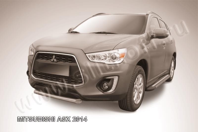 Slitkoff MAS14-006 защита переднего бампера d76 короткая Mitsubishi ASX (2014)